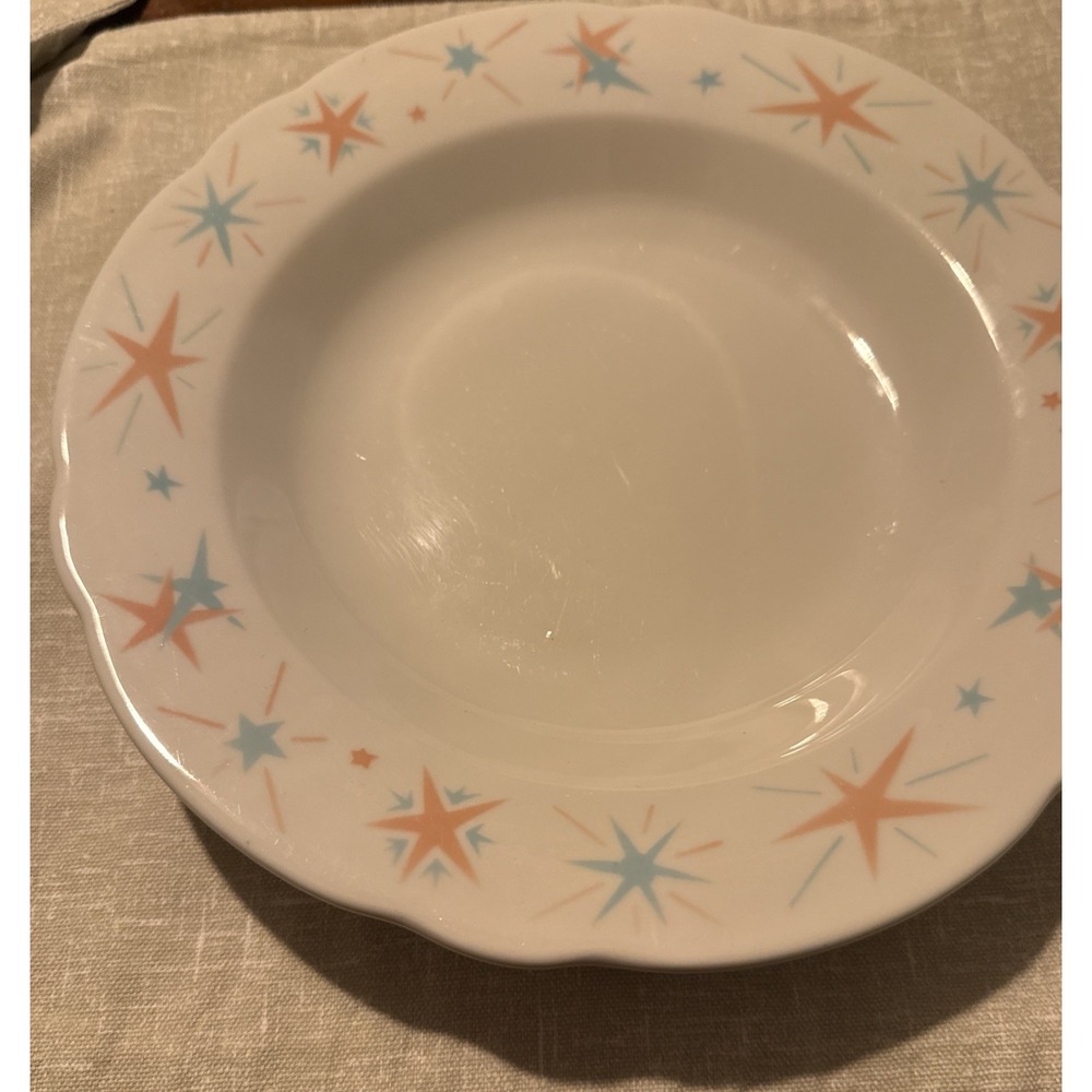 jackson china falls creek pa 2 Vintage 9" Bowls Atomic Starburst MCM